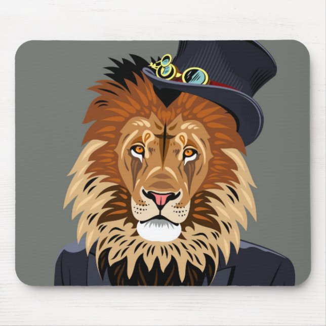 Classy Lion Mouse Pad (Front)
