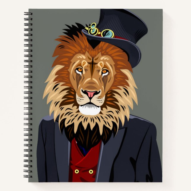 Classy Lion Notebook (Front)