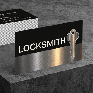 Classy Locksmith Security Business Cards New