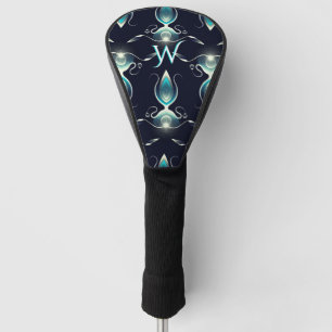 Classy Look of Blue Gems Monogram Golf Head Cover