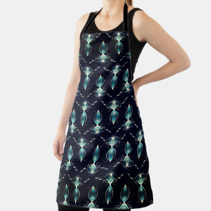 Classy Look of Blue Gems with Glowing Light Apron