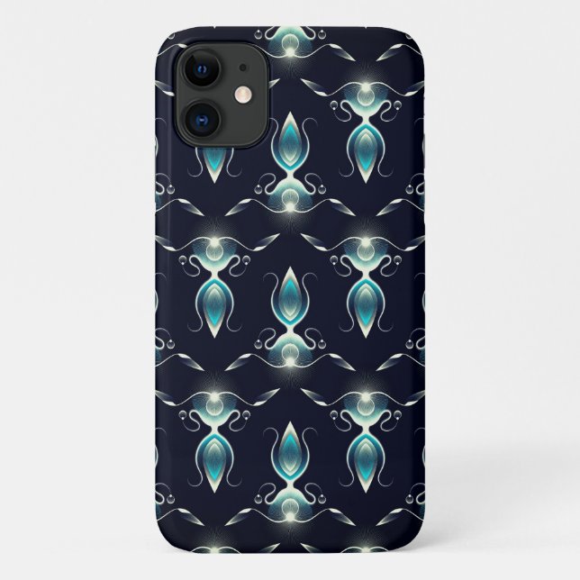 Classy Look of Blue Gems with Glowing Light Case-Mate iPhone Case (Back)