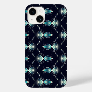 Classy Look of Blue Gems with Glowing Light Case-Mate iPhone 14 Case