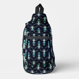 Classy Look of Blue Gems with Glowing Light Sling Bag