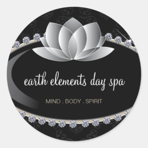 Classy Lotus Flower and Day Spa Sticker