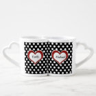 Classy lovely romantic polka dots heart / add name