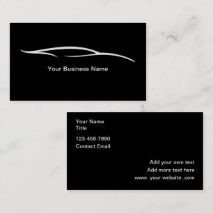 Classy Luxury Automotive Black Core Business Card