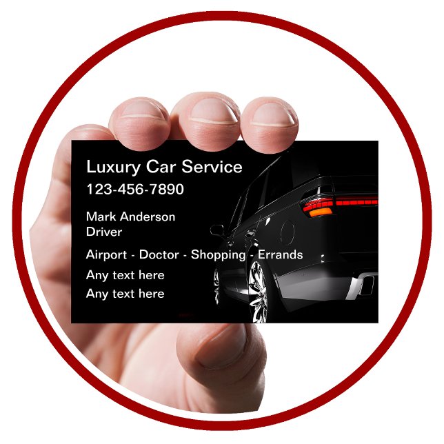 Classy Luxury Car Service Taxi Business Card (Creator Uploaded)
