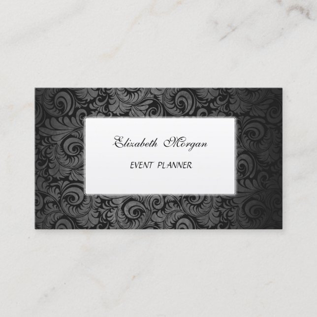 Classy Luxury  Elegant ,Damask Business Card (Front)