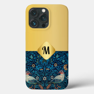 Classy luxury gold with Victorian artwork Initial iPhone 13 Pro Case
