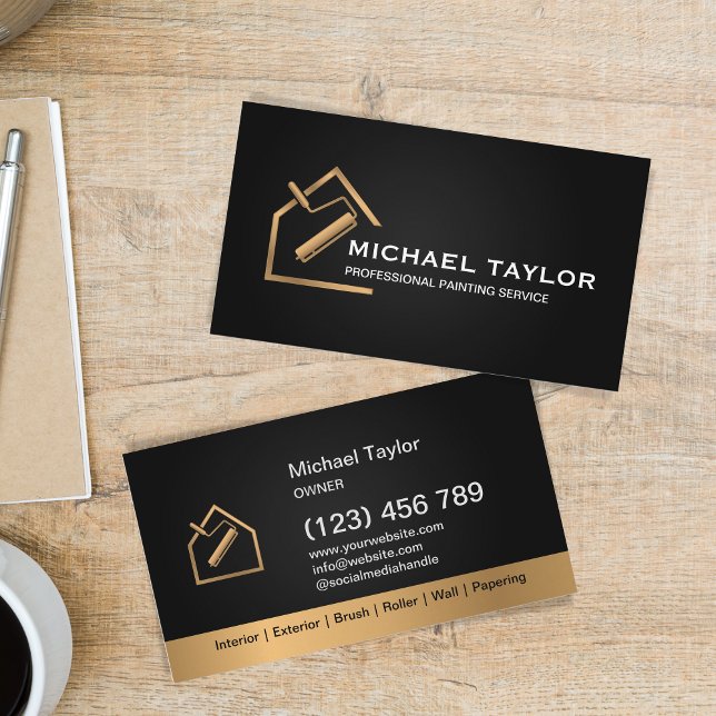 Classy Luxury Professional Painting Service Business Card (Creator Uploaded)