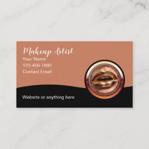Classy Makeup Artist Business Cards