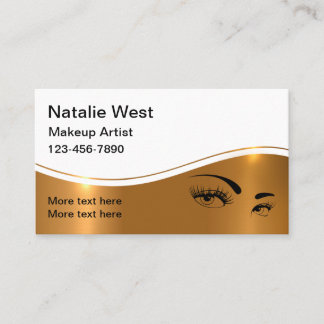Classy Makeup Artist Business Cards