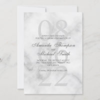Classy Marble Elegant Wedding Save the Date