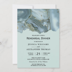 Classy Marble Rehearsal Dinner Invitation
