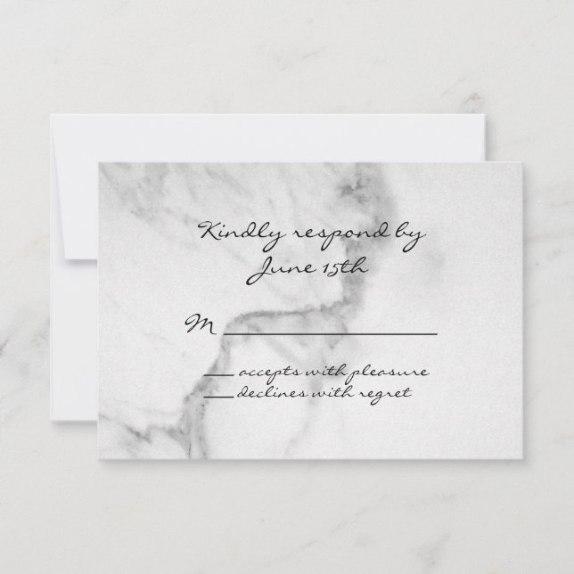 Classy Marble RSVP Card (Front)