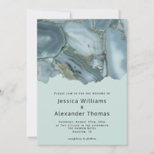 Classy Marble Wedding Invitation