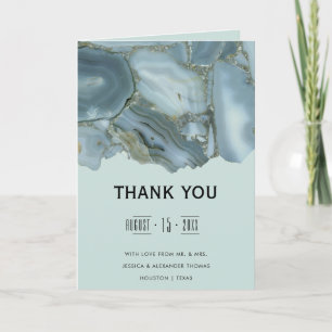 Classy Marble Wedding Thank You Card