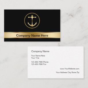 Classy Marine Nautical Boating Business Cards