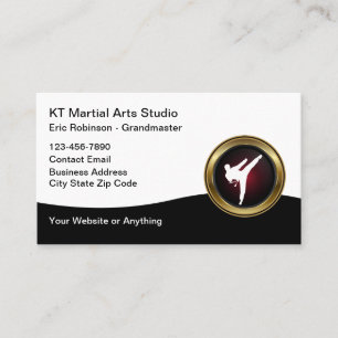 Classy Martial Arts Grandmaster Business Cards