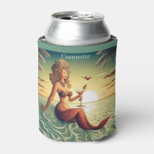 Classy Martini Mermaid Thunder_Cove Can Cooler