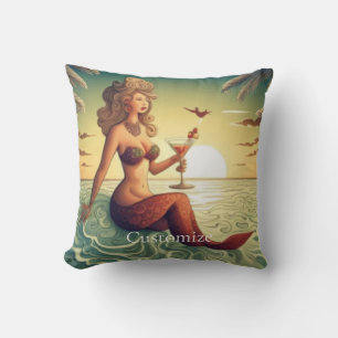 Classy Martini Mermaid Thunder_Cove Cushion