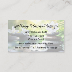 Classy Massage Therapist Business Cards