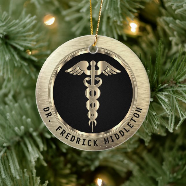 Classy Medical 👨‍⚕️ - Black and Gold  Ceramic Tree Decoration (Tree)