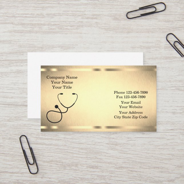 Classy Medical  Business Card (Front/Back In Situ)