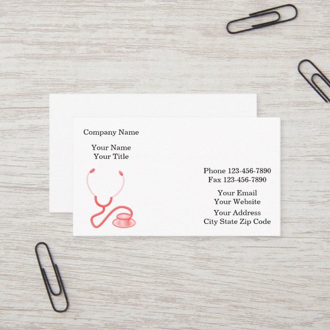 Classy Medical  Business Card (Front/Back In Situ)