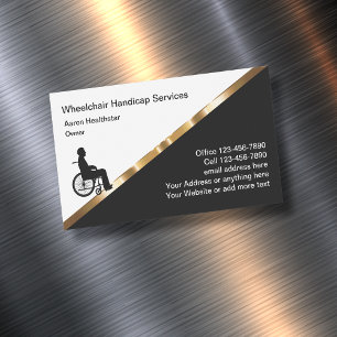 Classy Medical Disability Business Card Magnets