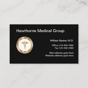 Classy Medical Doctor With Logo Emblem Business Card
