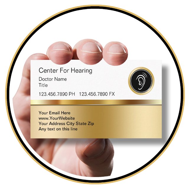 Classy Medical Hearing Centre Business Card (Creator Uploaded)
