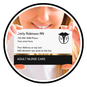 Classy Medical Nurse Practitioner Business Card