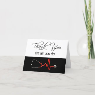 Classy Medical Nurse Thank You Cards
