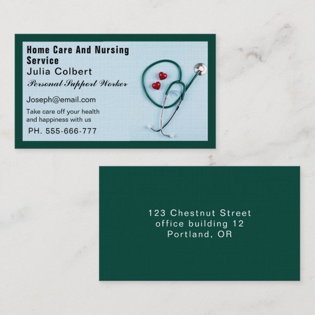 Classy Medical Services Business Card (Front/Back)