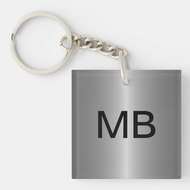 Classy Men's Monogram Keychain (Front)