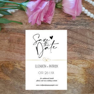 Classy minimalist ,owls in love save the date invitation