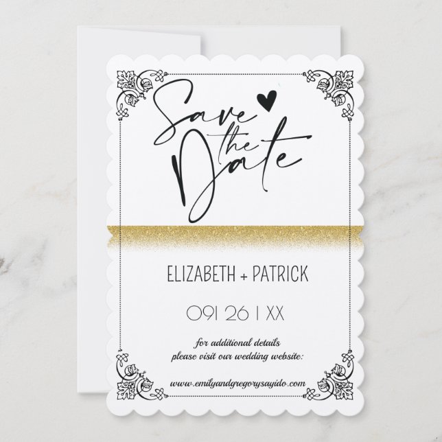 Classy minimalist ,owls in love save the date invitation (Front)