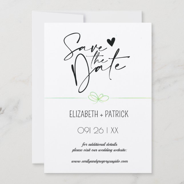 Classy minimalist ,owls in love save the date invitation (Front)