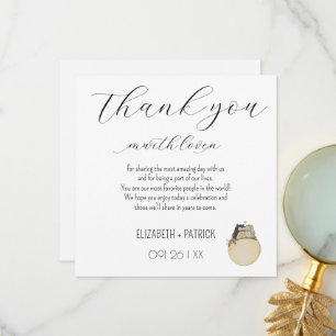 Classy minimalist ,owls in love thank you card