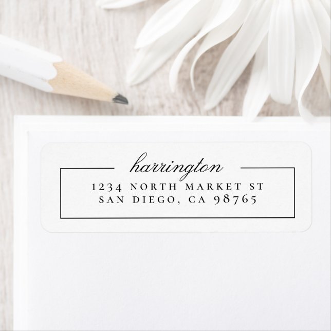 Classy Minimalist Script Family Return Address (Insitu)