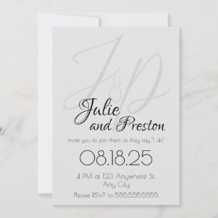 Classy Minimalist Wedding Invitation