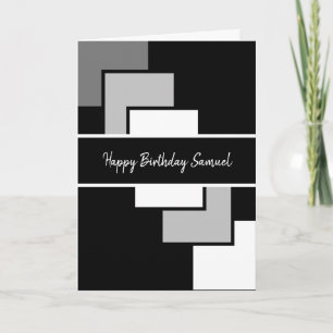 Classy Modern Abstract Birthday Card