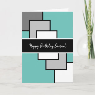 Classy Modern Abstract Birthday Card