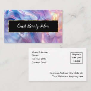Classy Modern Beauty Salon Business Card