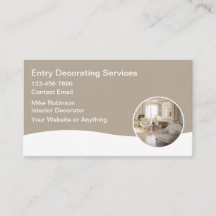 Classy Modern Decorating Services Business Cards