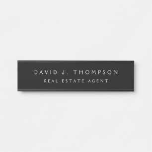 Classy Modern Executive Black Professional Door Sign