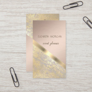 Classy Modern Geometric,Abstract Faux Gold Business Card