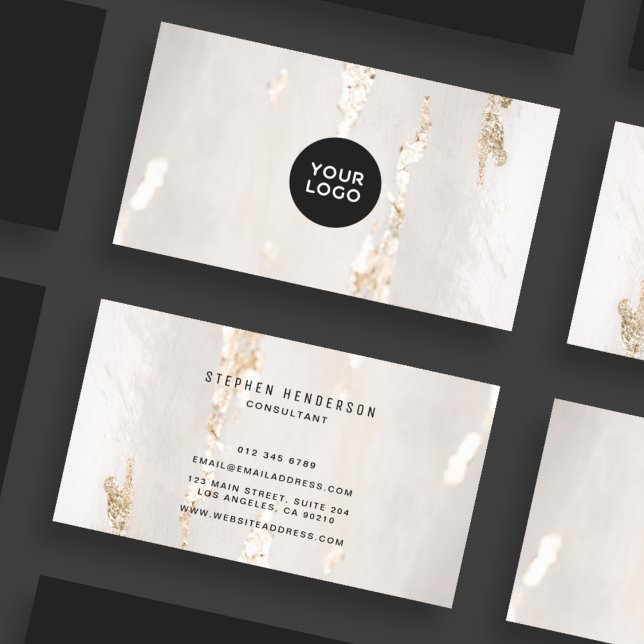 Classy Modern Gold Foil Logo Business Cards (Creator Uploaded)